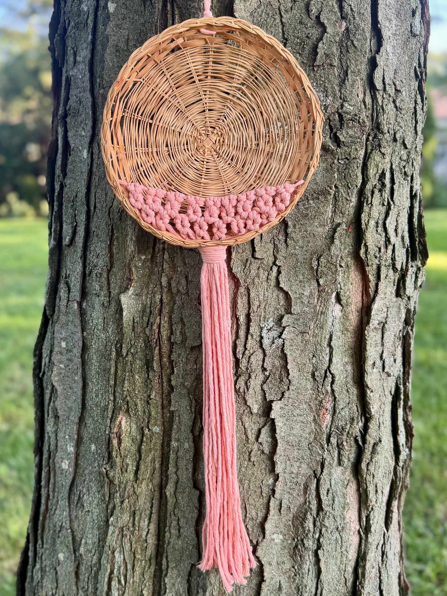 Hanging Wall Basket Pink