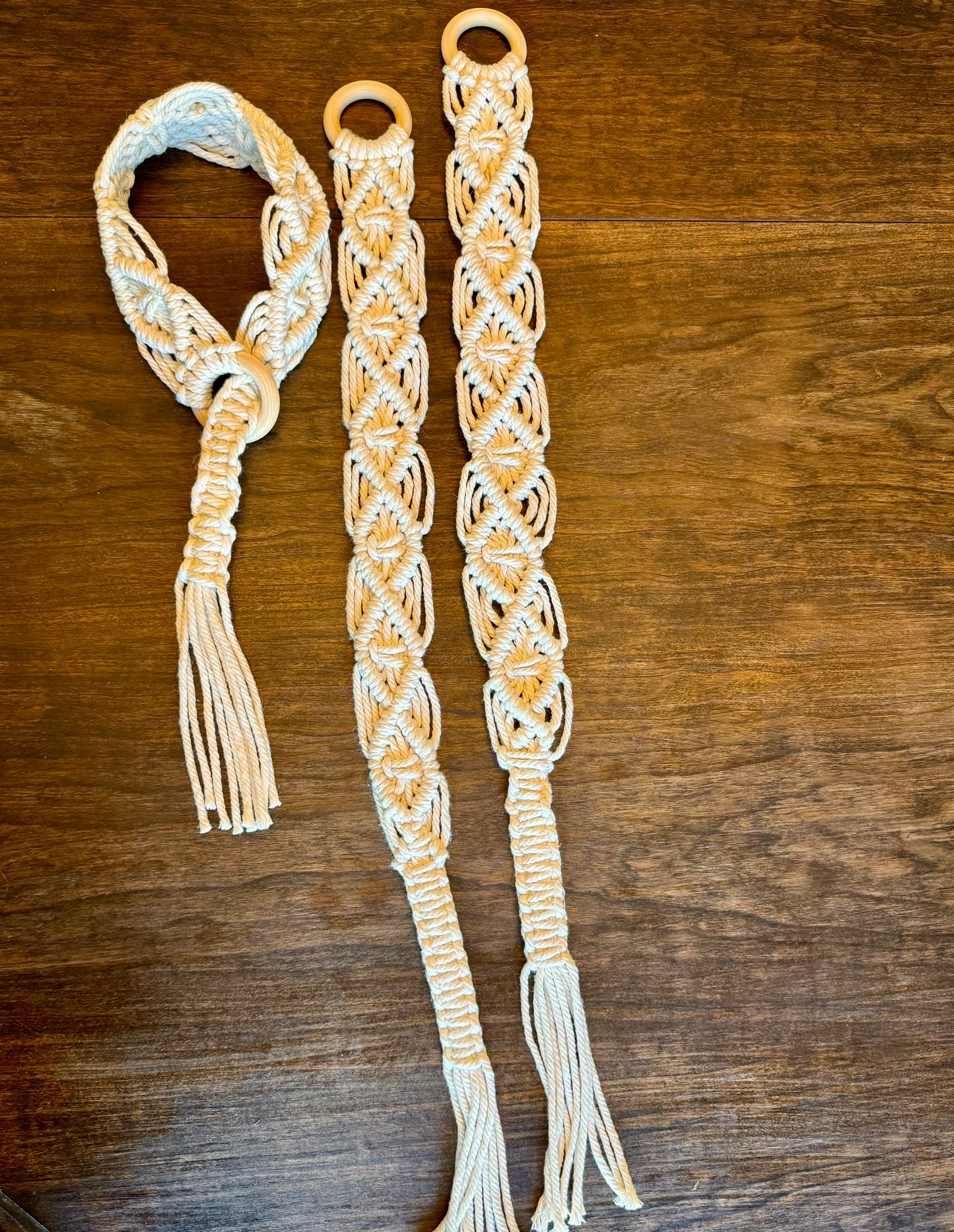 Macrame Boho Curtain Tieback - Diamonds