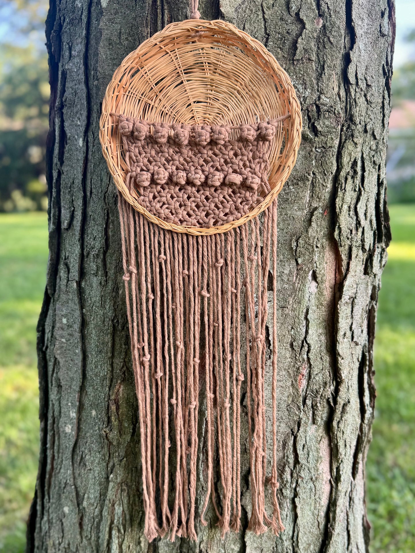 Hanging Wall Basket Tan