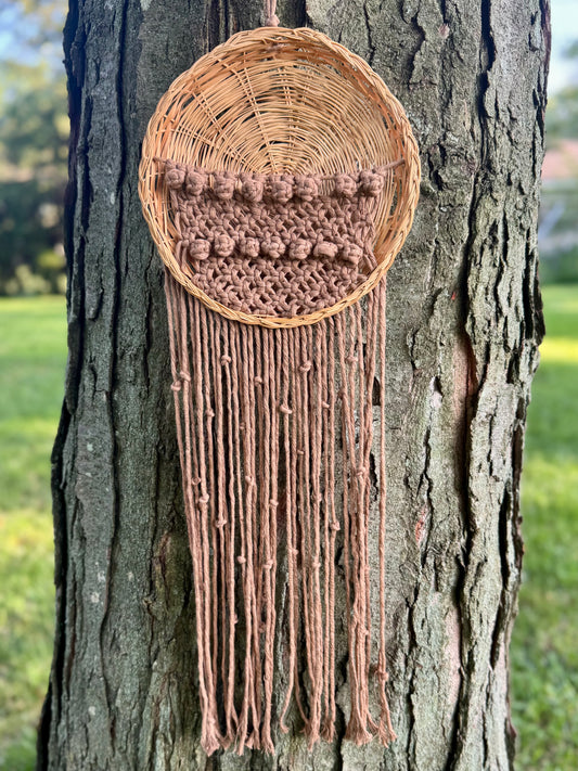 Hanging Wall Basket Tan