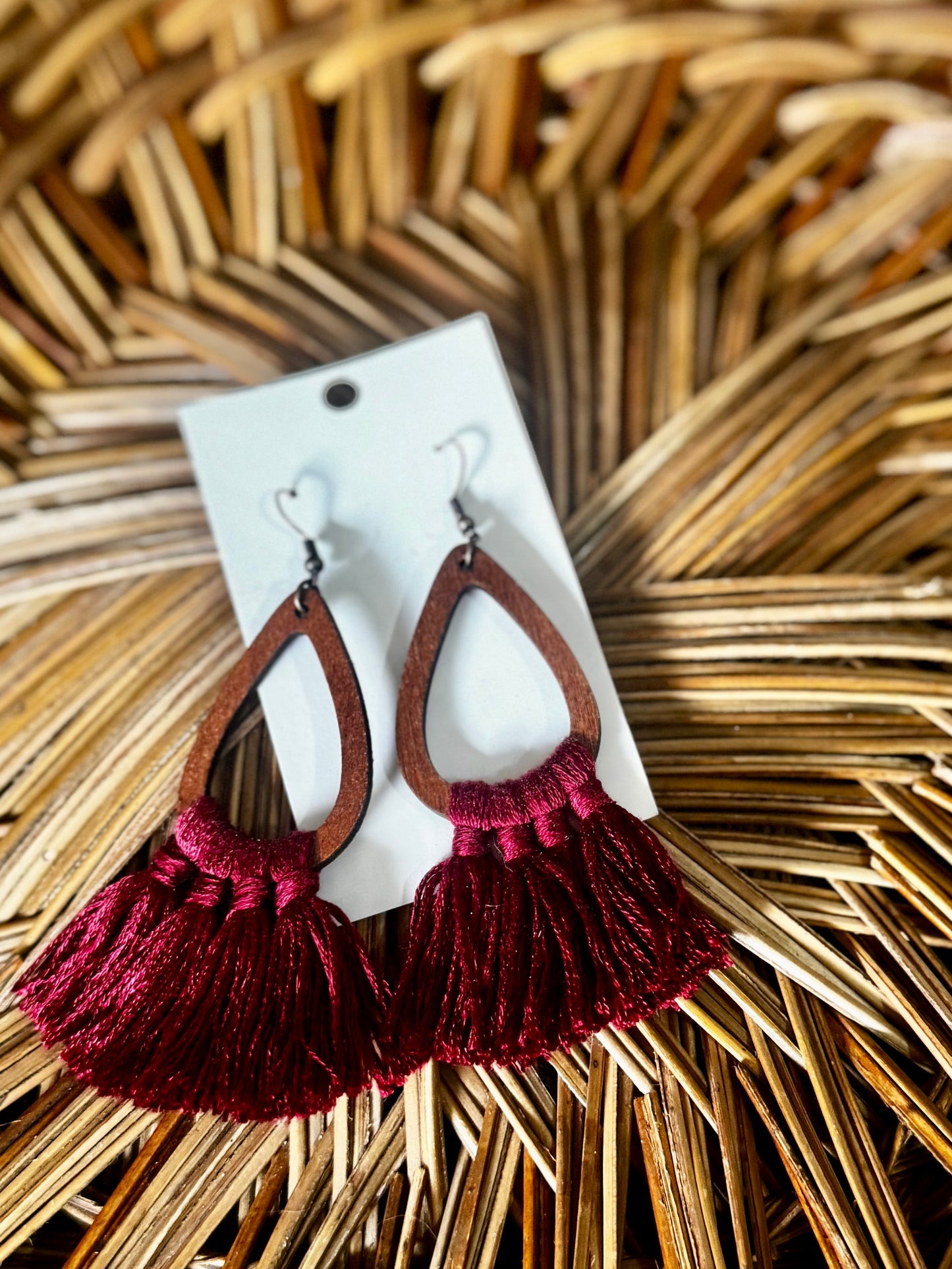 Boho Earrings - Scarlett Teardrops